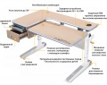 Детский стол Woodville Multicolor Energy BD-850